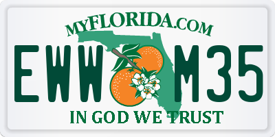 FL license plate EWWM35