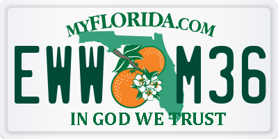 FL license plate EWWM36