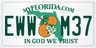 FL license plate EWWM37