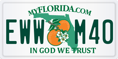 FL license plate EWWM40