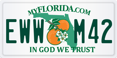 FL license plate EWWM42