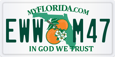 FL license plate EWWM47
