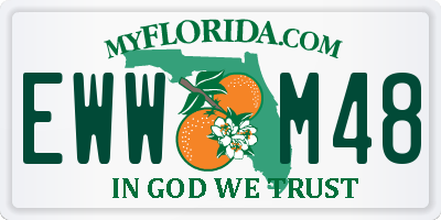FL license plate EWWM48