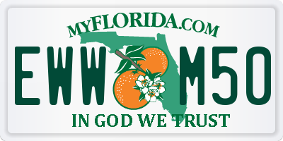 FL license plate EWWM50