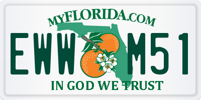 FL license plate EWWM51