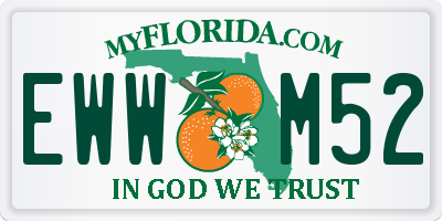 FL license plate EWWM52