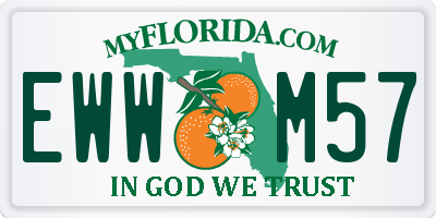 FL license plate EWWM57