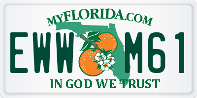 FL license plate EWWM61