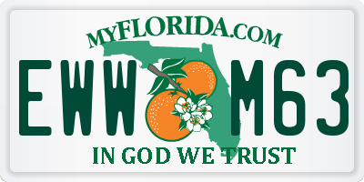 FL license plate EWWM63