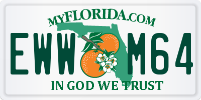 FL license plate EWWM64