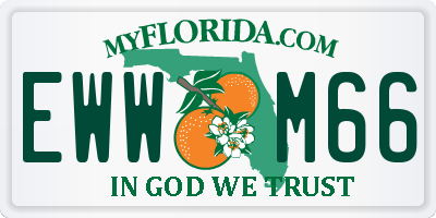 FL license plate EWWM66