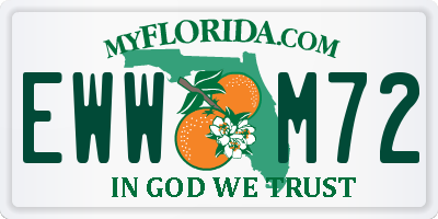 FL license plate EWWM72