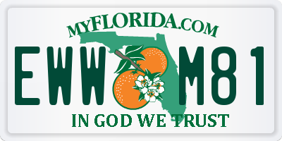 FL license plate EWWM81