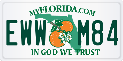 FL license plate EWWM84