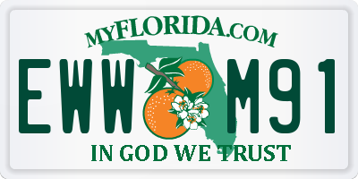 FL license plate EWWM91