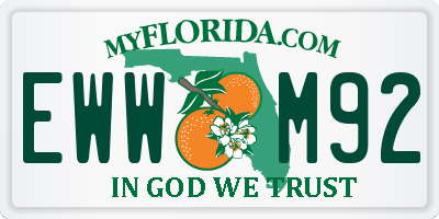 FL license plate EWWM92