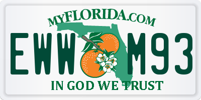 FL license plate EWWM93