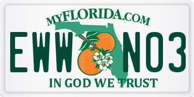 FL license plate EWWN03
