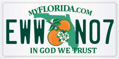 FL license plate EWWN07