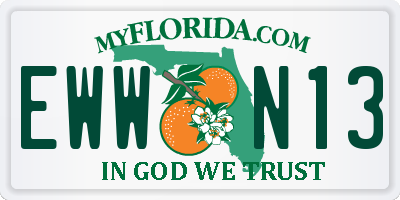 FL license plate EWWN13