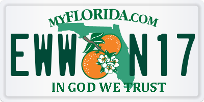 FL license plate EWWN17