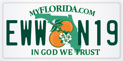 FL license plate EWWN19
