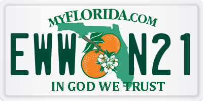 FL license plate EWWN21