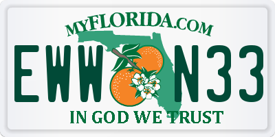 FL license plate EWWN33