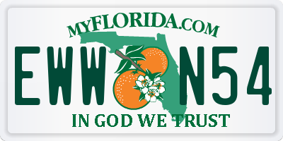 FL license plate EWWN54