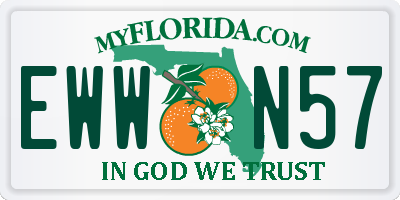 FL license plate EWWN57