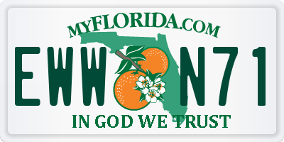 FL license plate EWWN71
