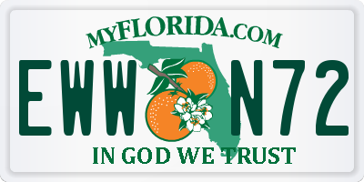 FL license plate EWWN72
