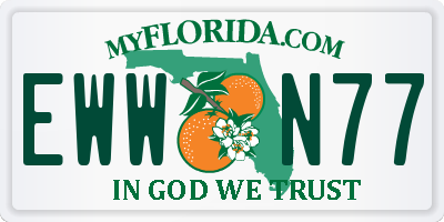 FL license plate EWWN77