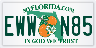 FL license plate EWWN85