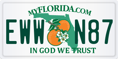 FL license plate EWWN87