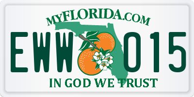 FL license plate EWWO15