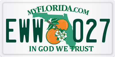 FL license plate EWWO27