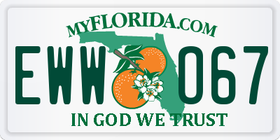 FL license plate EWWO67
