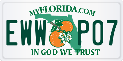 FL license plate EWWP07