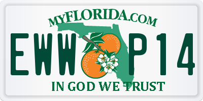 FL license plate EWWP14