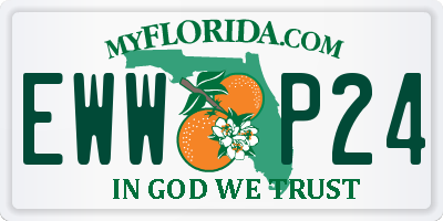 FL license plate EWWP24