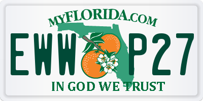 FL license plate EWWP27