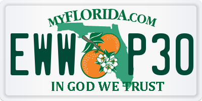 FL license plate EWWP30