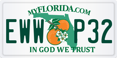 FL license plate EWWP32