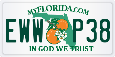 FL license plate EWWP38