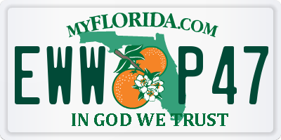 FL license plate EWWP47