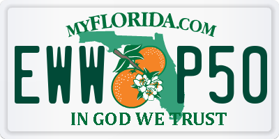 FL license plate EWWP50