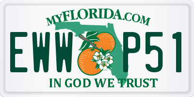 FL license plate EWWP51