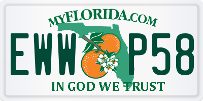 FL license plate EWWP58