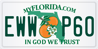 FL license plate EWWP60